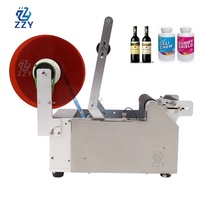 Machine d'étiquetage semi-automatique MT-50 pour bouteilles, sans compresseur d'air, avec moteur et roulement pour emballage papier
