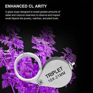 ミニハンドヘルドポケット拡大鏡折りたたみ式ハンドレンズポータブル10Xジュエラールーペジュエリーの傷検出読み取り用 - Product Image 3