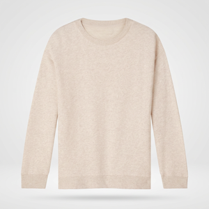Sudadera de Cuello Redondo para Mujer, de Alta Calidad, Color Sólido, Manga Larga, Tejido de Algodón Transpirable, para Otoño - Product Image 2
