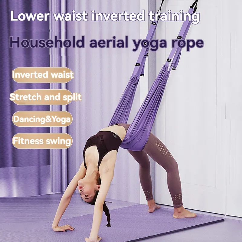 Dames Gewichtsverlies Training Buigt Naar Beneden Aerial Yoga Stretchtouw Trainer Ondersteunde Stretch Band Verstelbare Pilates