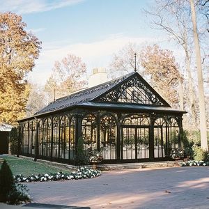 Salle de soleil en fer forgé structure en métal et acier serre en fer forgé personnalisée style européen salle de mariage <span class=keywords><strong>pavillon</strong></span> français - Product Image 3