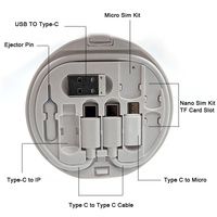 Mini Kit Adaptador Multi-Cable 6 en 1 y 5 en 1 para Computadora y Teléfono, con Cable de Datos de Carga Rápida de 60W y Estuche