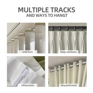 Chất lượng cao Xếp Li Voile Sheer rèm cửa lọc ánh sáng điều trị cửa sổ màn cho phòng ngủ phòng khách kết cấu nhẹ - Product Image 6