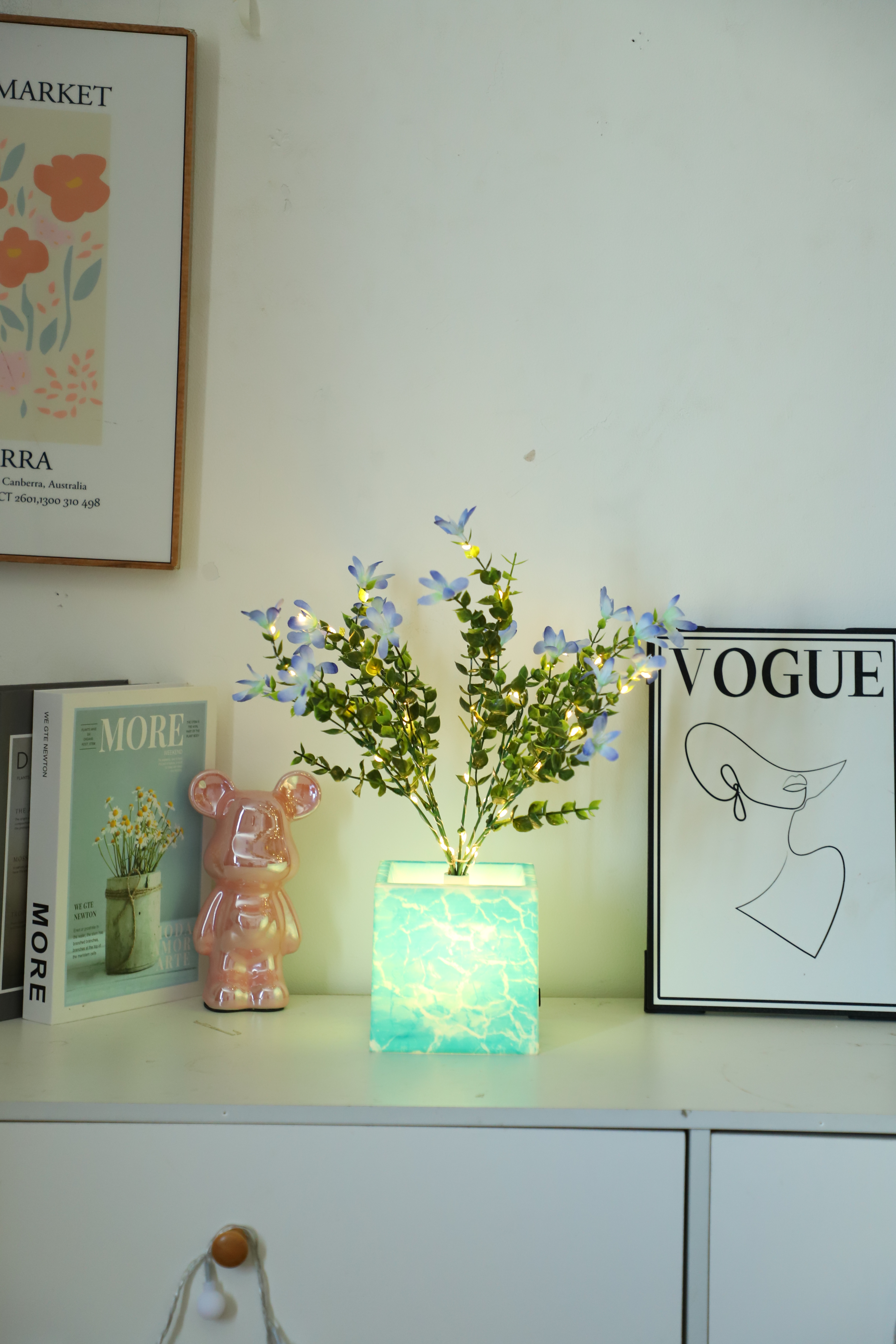 Magnolia bleu + rivière de glace bleue brisée