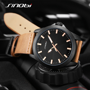 <span class=keywords><strong>Montre</strong></span> à quartz de luxe <span class=keywords><strong>pour</strong></span> <span class=keywords><strong>homme</strong></span> Sinobi, 43 mm, design simple, aiguilles lumineuses, <span class=keywords><strong>bracelet</strong></span> en cuir, mouvement <span class=keywords><strong>SEIKO</strong></span> S9804G - Product Image 4