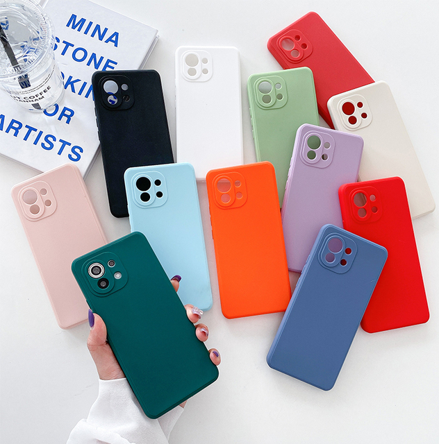 TPU Color Silicone Phone Case for iPhone 15 14 13 12 11 XS XR 8 7 With Camera Protection Shockproof Protective Cover