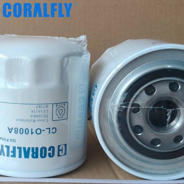 New High Efficiency Filtration Diesel Engine Lube Oil Filter CORALFLY ISO/TS 16949 Certified JX1008A LF16118 P959219 B7370 SO115