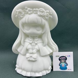 Özel 22cm boş köpek DIY çocuk oyuncakları sanat öğrenciler için beyaz prenses kendiniz yapmak vinil sanat şekil oyuncak - Product Image 2