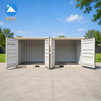 Conteneur en acier de 20 pieds (20GP) à double porte, côté ouvert, certifié ISO, écologique, pour cuisine, design moderne personnalisable