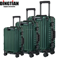 Ensemble de bagages à cadre en aluminium avec sac anti-poussière, valise à roulettes 3 pièces pour voyage, 360 °   Roues pivotantes doubles, OEM accepté