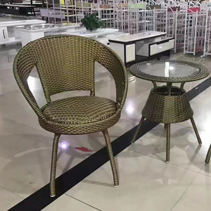 Chaise de <span class=keywords><strong>Bar</strong></span> en rotin osier bon marché, tabouret de jardin de Paris, tissage intérieur et extérieur, chaise de salle à manger en rotin pour Terrasse café français - Product Image 2