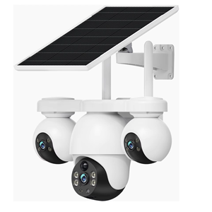 Câmera Solar <span class=keywords><strong>CCTV</strong></span> com 3 Visões e Áudio Bidirecional, Câmera Dome Solar CMOS 360 Graus com Rede 4G - Product Image 1