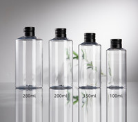 Flacon pulvérisateur vide personnalisable en PET noir avec pompe, pour cosmétiques, 100ml, 150ml, 250ml, marque CJS Oblique