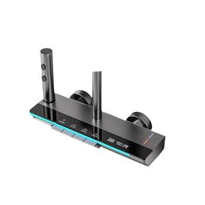 Juego de Ducha Termostática de Aluminio Cromado con Pantalla Digital, Iluminación Ambiental, Acabado Mate, Forma Rectangular, Presurizado - Product Image 1