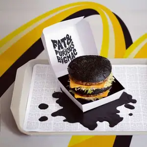 Üretici biyobozunur geri dönüşümlü çevre dostu özel Fast Food Kraft Burger kutu ambalaj