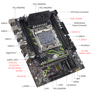 PANDL-<span class=keywords><strong>Kit</strong></span> de cartes mères pour ordinateur de bureau Matx NVMe M2 WiFi6 Sata3.0 DDR3 Ram Intel Xeon E5 2676 V3 Combo 2676v3 X99 - Product Image 5