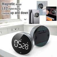 Digital Round Rotating Countdown Timer Küche Lernen Stoppuhr LED-Zähler
