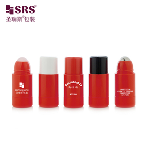Flacon roll-on en plastique rechargeable de 50 ml et 75 ml, forme cylindrique, pour emballage cosmétique, avec grand applicateur à bille et bille de massage en métal, bille en PP - Product Image 1