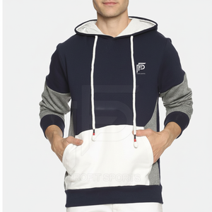 Sweat à capuche en polaire pour homme de haute qualité, style tendance, broderie, manches longues, coton respirant, vente en gros ODM - Product Image 1