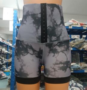 Short <span class=keywords><strong>femme</strong></span> été mode cravate teinture <span class=keywords><strong>taille</strong></span> haute trois boutonnage maigre ventre contrôle bout à bout Yoga sport Shorts Streetwear - Product Image 3