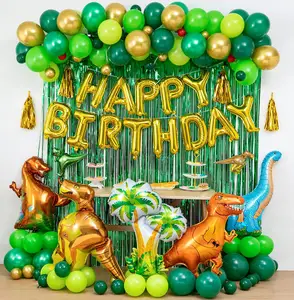 Jurassic Dinosaur Birthday Party Decorations Balloons Arch Garland Kit for Dino Themed Kid's Party Shower Celebration KK031