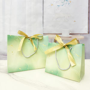 Sacs en papier marbré, imprimé marbré, sac cadeau rose avec impression de logo personnalisé, sacs d'emballage cadeau avec logo personnalisé - Product Image 2