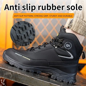 Botas De Trabajo Para Senderismo Parte Superior De Cuero Suela De Goma Punta Ancha Resistentes Al Desgaste Antideslizantes - Product Image 4