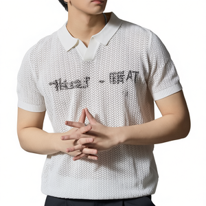 Luxury <b>Classic</b> Men Polo Shirt Tailored Design Premium Cotton Wrinkle Resistant Stylish Business Casual Clothing OEM - Product Image 1