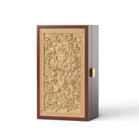 Boîte en bois de luxe gravable sur mesure pour whisky et vin avec fermeture magnétique, recyclable pour le rangement à domicile ou au bar