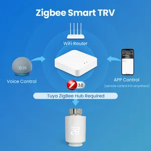 Válvula de radiador inteligente Zigbee sem fio TRV Smart Life Controle por aplicativo Zigbee Válvula de radiador termostática Vida moderna