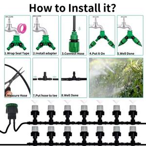 Tête d'arrosage par brumisation grise 1/2 pouce en PVC, système d'irrigation automatique par micro-pulvérisation pour jardin - Product Image 3