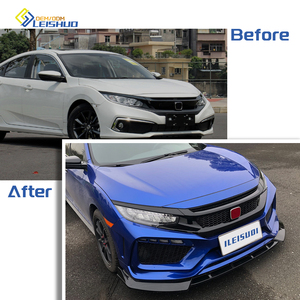 LSR Kit de pare-chocs avant pour 10ème Honda <span class=keywords><strong>Civic</strong></span> 2016 2017 <span class=keywords><strong>2018</strong></span> 2019 2020 Mise à niveau vers le robot <span class=keywords><strong>RS</strong></span> - Product Image 5