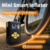 Gonfleur de pneus numérique AI 130 PSI avec calibration d'altitude, mini pompe à air 3 modes PSI BAR, arrêt automatique, pompe de pression pour pneus