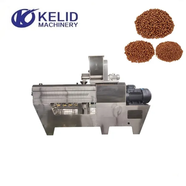 Floating Fish Food Pellet Processing Line Making Machinery Fish Feed Twin Screw Extruder