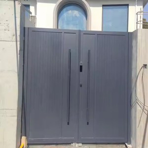 यूरोपीय डिजाइन अपार्टमेंट बाहरी लपेटे गए एल्यूमीनियम गेट्स ड्राइववे घर आधुनिक एल्यूमीनियम द्वार सुरक्षा - Product Image 3