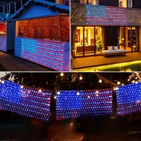 Guirlande lumineuse drapeau américain, LED super lumineuses, étanches, pour la fête de l'indépendance, le 4 juillet, décoration extérieure de jardin, patio, vacances