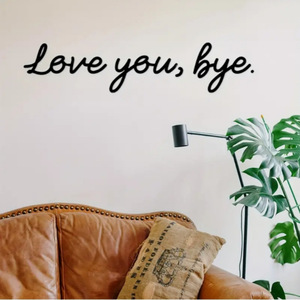 Las populares pegatinas de pared de madera con las frases "I love you" y "Goodbye" de Temu son un artículo de decoración para el hogar creativo y sofisticado. - Product Image 3