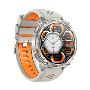 DSM11 HT33 Black Orange <b>Silicone</b> 1100mAh Battery 1.7" IPS Screen 3ATM Waterproof Compass Outdoor Flashlight Sports Smart <b>Watch</b> - Product Image 5