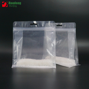 Bán buôn tùy chỉnh in PET/PE 8 mặt miếng vải hình tam giác Túi nhựa trong suốt với Top <span class=keywords><strong>resealable</strong></span> dây kéo và dưới cho bao bì tEMS - Product Image 2