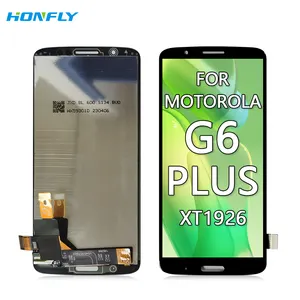 Honfly 5.9 "卸売業者携帯電話lcdモトローラmoto g6 plus G6 XT1926lcdタッチディスプレイアセンブリ画面の交換用