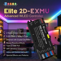 Controlador LED GL-C-616WL Gledopto de 2 Canales, 360W de Carga Máxima, Entrada Ethernet, ESP32 WLED Pixel SPI, 5-24V 15A, WiFi Inteligente, Tipo-C