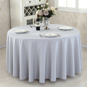 <span class=keywords><strong>Mantel</strong></span> redondo de poliéster <span class=keywords><strong>Mantel</strong></span> de tela de poliéster Boda Restaurante Hotel Banquete Manteles - Product Image 3