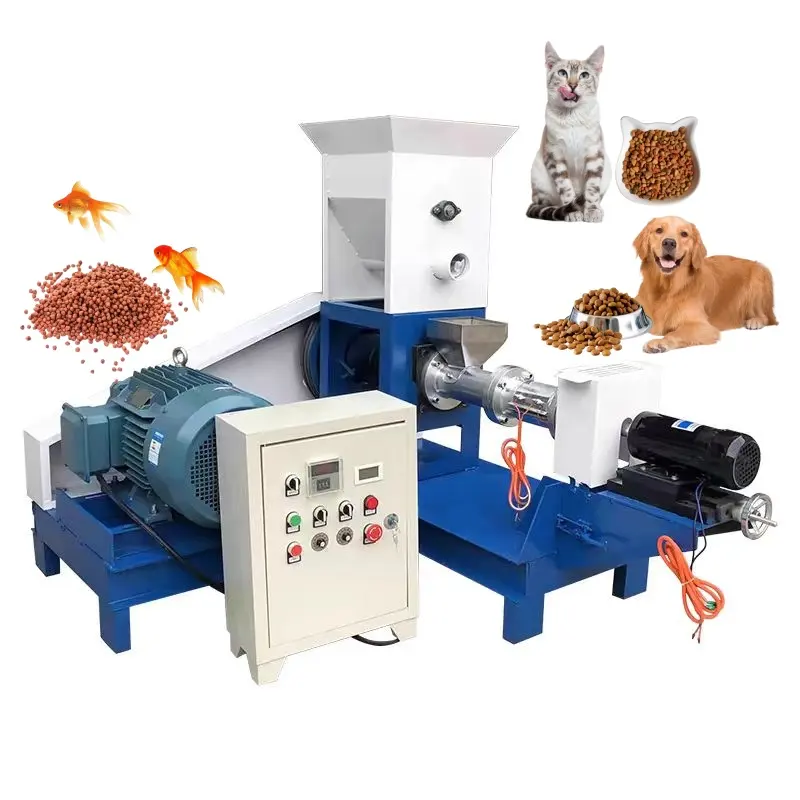 ماكينة إعداد طعام الكلاب والقطط الجاف، معدات طعام الكلاب، خط إنتاج وجهاز بثق طعام الكلاب والحيوانات الأليفة
