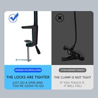 Fuß pedal Gel UV LED Flash Cure Nägel und Wimpern verlängerung Lampe Black Desk Clamp