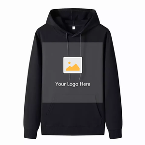 Pull vierge à motif uni surdimensionné en coton de haute qualité pour hommes Pull à capuche personnalisé - Product Image 2