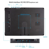 Moniteur ELECROW SQ101 10,1 pouces 2K IPS 2560x1600 avec haut-parleur intégré pour Raspberry Pi PS4 XBOX Windows