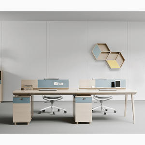 Werkteam 4 Persoons Bureau Oneindig Uitbreidingswerkstation Zijkastpersoneel Laptop Computertafel Kantoortafels - Product Image 1