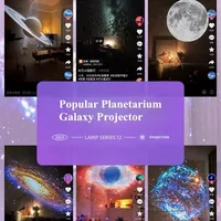 Projecteur de Galaxie 18 en 1 Lampe Ultra Claire 3D Planétarium Lumière Nocturne Étoilée pour Haut-parleur 5.0 ABS Cadeaux pour Enfants et Adultes