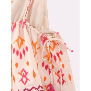 เสื้อยืดคอวีปักลูกปัดพิมพ์ลายแฟชั่นสำหรับผู้หญิง - Product Image 5