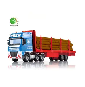 Alloy 1:50 Wood Transporter Model Timber Truck Transport Vehicle Car Toy Diecast Toys Model Truck